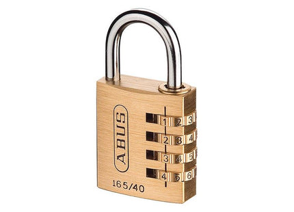 Abus Mechanical 165/40 40mm Solid Brass Body Combination Padlock (4-Digit) Carded ABUS Mechanical - RockBottom Northampton 