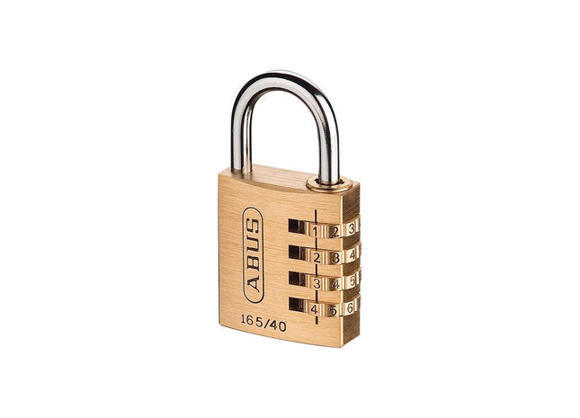 Abus Mechanical 165/40 40mm Solid Brass Body Combination Padlock (4-Digit) Carded ABUS Mechanical - RockBottom Northampton 