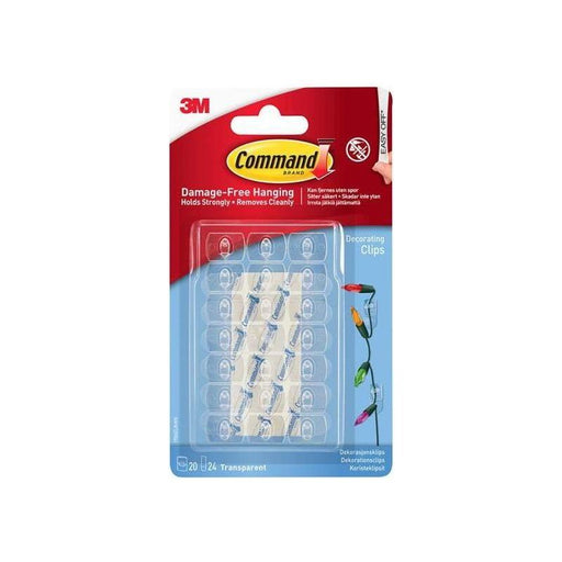 Command™ Clear Decorating Clips with Clear Strips (Pack 20) Command™ - RockBottom Northampton