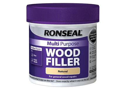 Ronseal Multipurpose Wood Filler Tub Natural 465g Ronseal - RockBottom Nothampton