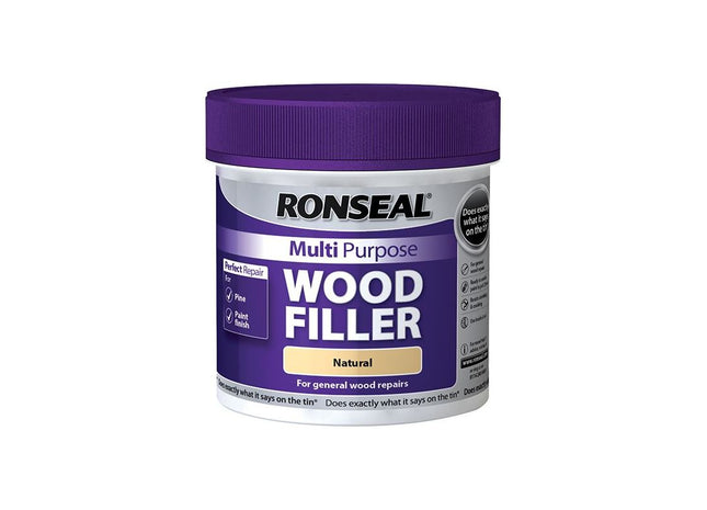 Ronseal Multipurpose Wood Filler Tub Natural 465g Ronseal - RockBottom Nothampton