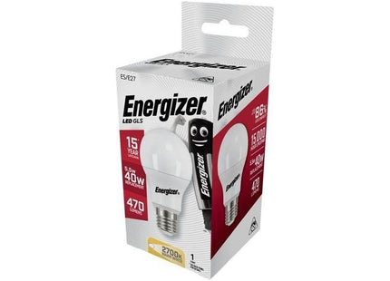 Energizer® LED ES (E27) Opal GLS Non-Dimmable Bulb, Warm White 470 lm 5.5W Energizer® - RockBottom Northamptin