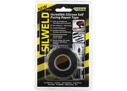 Everbuild Sika Silweld Tape 3m Black Everbuild Sika - RockBottom Northamptin