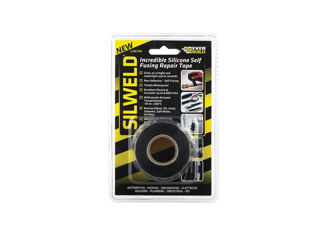 Everbuild Sika Silweld Tape 3m Black Everbuild Sika - RockBottom Northamptin
