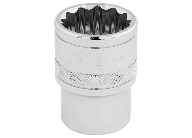 Draper HI-TORQ 12 Point Socket, 1/2" Sq. Dr., 20mm 33289 Draper - Town Tools 