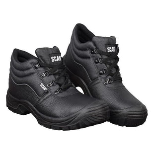 Scan 4 D-Ring Chukka Safety Boots Black UK 7 EUR 41 Scan - RockBottom Nothampton