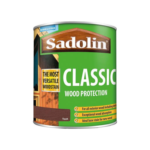 Sadolin Classic Wood Protection Teak 1 litre Sadolin - RockBottom Nothampton