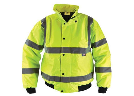 Scan Hi-Vis Yellow Bomber Jacket - XL (48in) Scan - RockBottom Nothampton