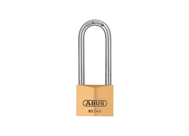 Abus Mechanical 85/40mm Brass Padlock 63mm Long Shackle Carded ABUS Mechanical - RockBottom Northampton 
