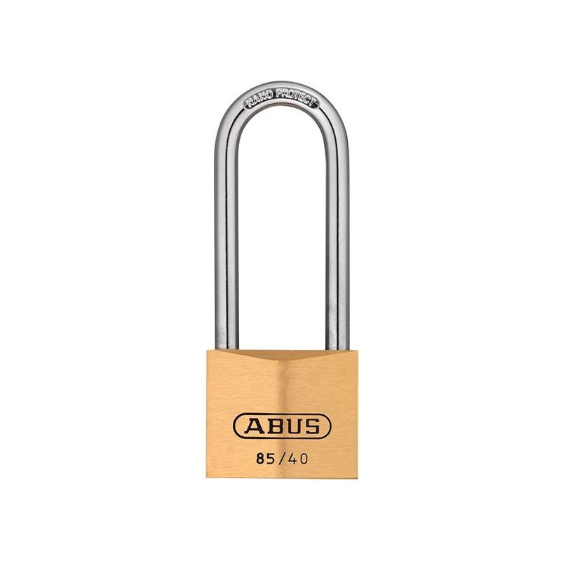 Abus Mechanical 85/40mm Brass Padlock 63mm Long Shackle Carded ABUS Mechanical - RockBottom Northampton 