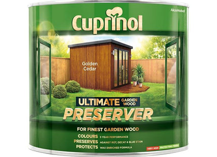 Cuprinol Ultimate Garden Wood Preserver Golden Cedar 1 litre Cuprinol - RockBottom Northampton