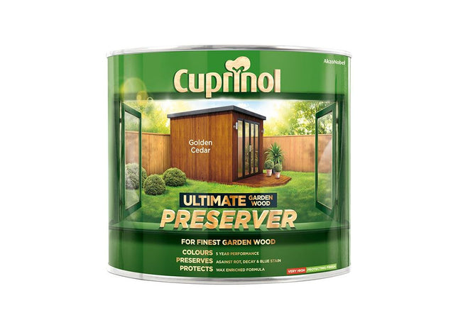 Cuprinol Ultimate Garden Wood Preserver Golden Cedar 1 litre Cuprinol - RockBottom Northampton