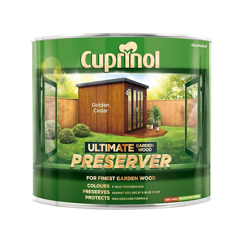 Cuprinol Ultimate Garden Wood Preserver Golden Cedar 1 litre Cuprinol - RockBottom Northampton