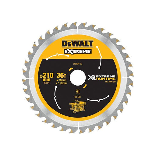Dewalt Power Tools XR FlexVolt Table Saw Blade 210 x 30mm x 36T DeWALT Power Tools - RockBottom Northampton