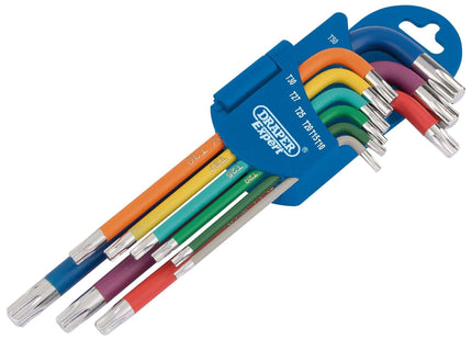 Draper TX-STAR Metric Coloured Long Arm Key Set (9 Piece) 66143 Draper - Town Tools 