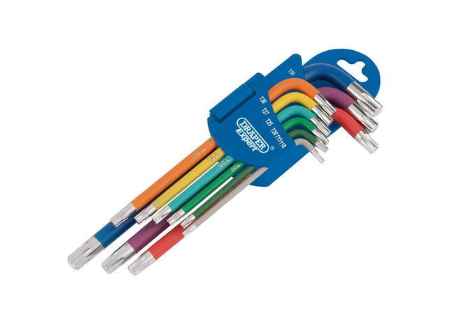 Draper TX-STAR Metric Coloured Long Arm Key Set (9 Piece) 66143 Draper - Town Tools 