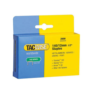 Tacwise 140 Heavy-Duty Staples 12mm (Type T50 G) (Pack 2000) Tacwise - RockBottom Northampton