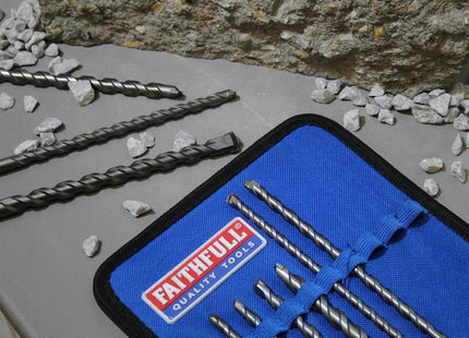 Faithfull SDS Plus Drill Bit Set, 10 Piece Faithfull - RockBottom Northampton