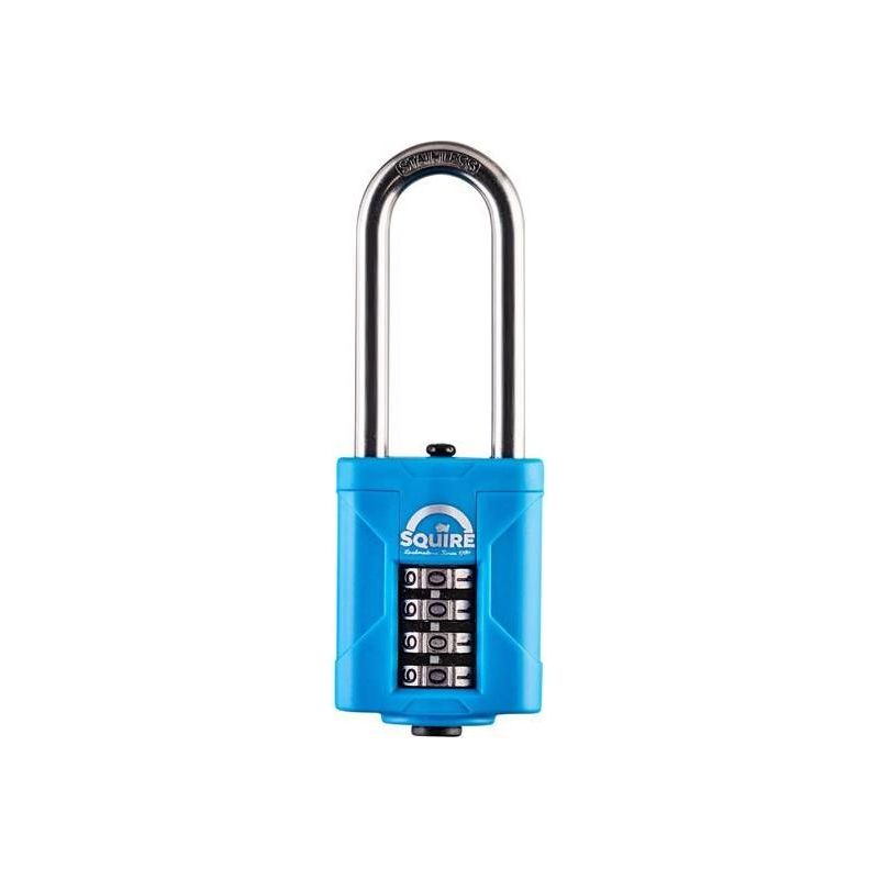 Squire CP50S25 Heavy-Duty Rustproof Marine Combi Padlock 50mm Long Shackle 63mm Squire - RockBottom Nothampton