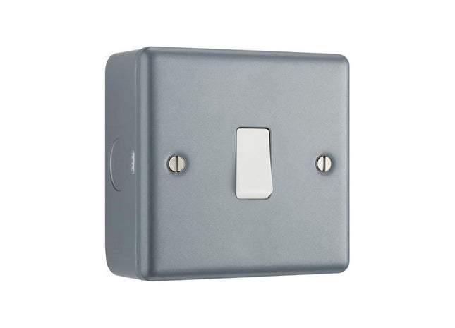 Masterplug Metal Clad 1-Gang 2-Way Light Switch Masterplug - RockBottom Northampton