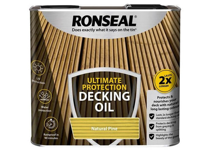 Ronseal Ultimate Protection Decking Oil Natural Pine 2.5 litre Ronseal - RockBottom Nothampton