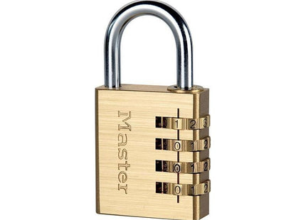 Master Lock Brass Finish 40mm 4-Digit Combination Padlock Master Lock - RockBottom Northampton