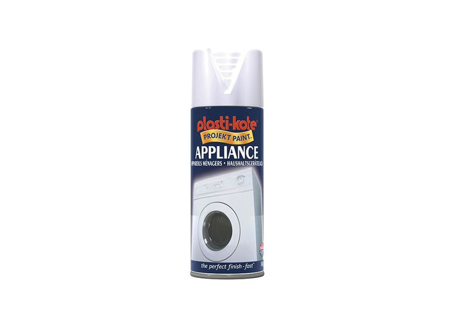 Plastikote Twist & Spray Appliance Enamel Gloss White 400ml PlastiKote - RockBottom Nothampton