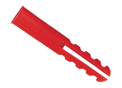Rawlplug Red Plastic Plugs Screw Size No.6-12 (10 x Card 100) Rawlplug - RockBottom Nothampton