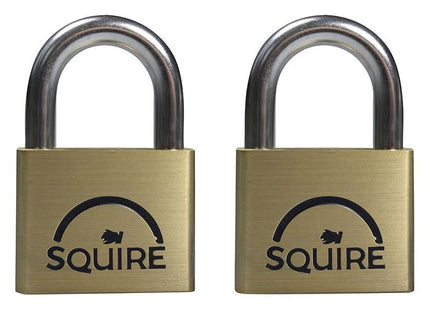 Squire LN4T Lion Brass Padlocks 5-Pin 40mm Twin Pack (2 x LN4KA) Squire - RockBottom Nothampton