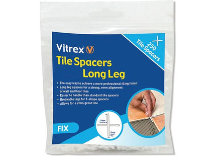 Vitrex Long Leg Spacer 5mm (Pack 250) Vitrex - RockBottom Northampton