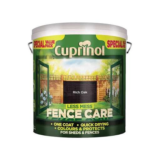 Cuprinol Less Mess Fence Care Rich Oak 6 litre Cuprinol - RockBottom Northampton