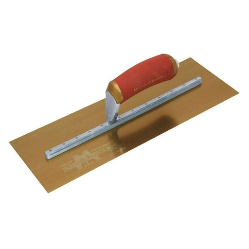 Marshalltown MPB165GSD Pre-Worn PermaShape® Finishing Gold S/S Trowel DuraSoft® 16 x 5in Marshalltown - RockBottom Northampton