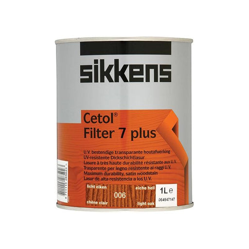 Sikkens Cetol Filter 7 Plus Translucent Woodstain Light Oak 1 litre Sikkens - RockBottom Nothampton