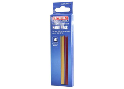 Faithfull Mixed Pencil Marking Refill Pack, 6 Piece Faithfull - RockBottom Northampton