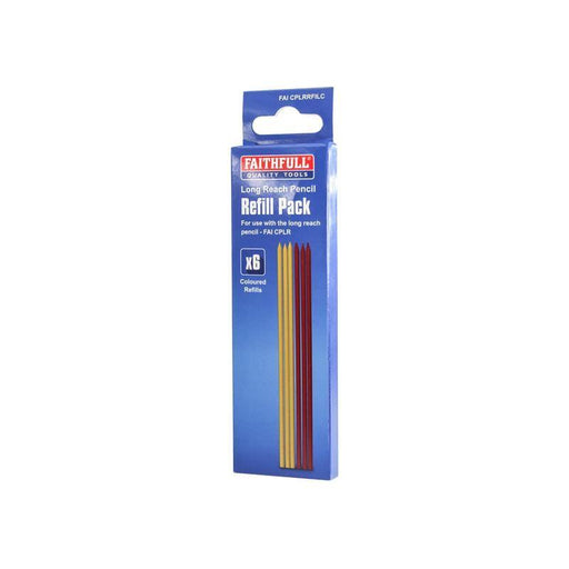 Faithfull Mixed Pencil Marking Refill Pack, 6 Piece Faithfull - RockBottom Northampton