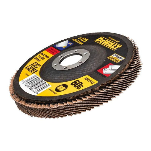 Dewalt Power Tools DT30612 Extreme Metal Flap Disc 125 x 22.2mm x 60G DeWALT Power Tools - RockBottom Northampton