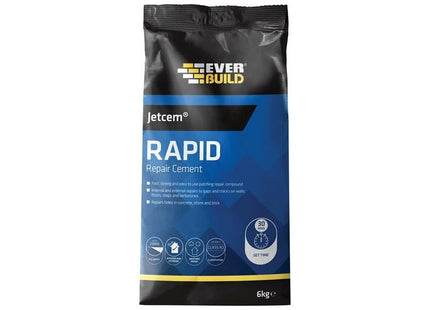 Everbuild Sika Jetcem Rapid Set Cement 12kg (2 x 6kg Pack) Everbuild Sika - RockBottom Northamptin