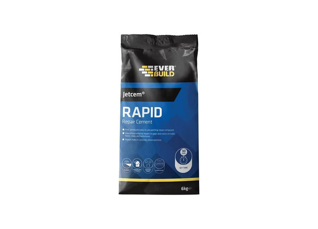 Everbuild Sika Jetcem Rapid Set Cement 12kg (2 x 6kg Pack) Everbuild Sika - RockBottom Northamptin