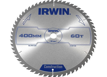 Irwin® General Purpose Table & Mitre Saw Blade 400 x 30mm x 60T ATB IRWIN® - RockBottom Northampton