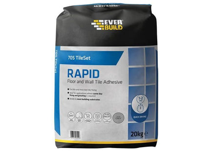 Everbuild Sika 705 Rapid Set Tile Mortar 20kg Everbuild Sika - RockBottom Northamptin