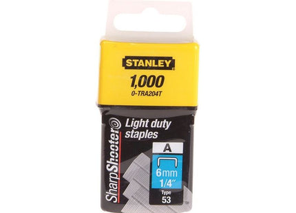 Stanley® Hand Tools TRA2 Light-Duty Staple 6mm TRA204T (Pack 1000) STANLEY® Hand Tools - RockBottom Nothampton