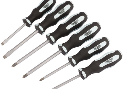 Draper 'Pound Thru' Soft Grip Screwdriver Set (6 Piece) 63590 Draper - Town Tools 