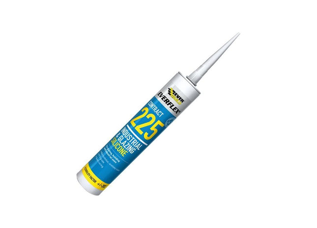Everbuild Sika Everflex® 225 Industrial & Glazing Silicone White 295ml Everbuild Sika - RockBottom Northamptin