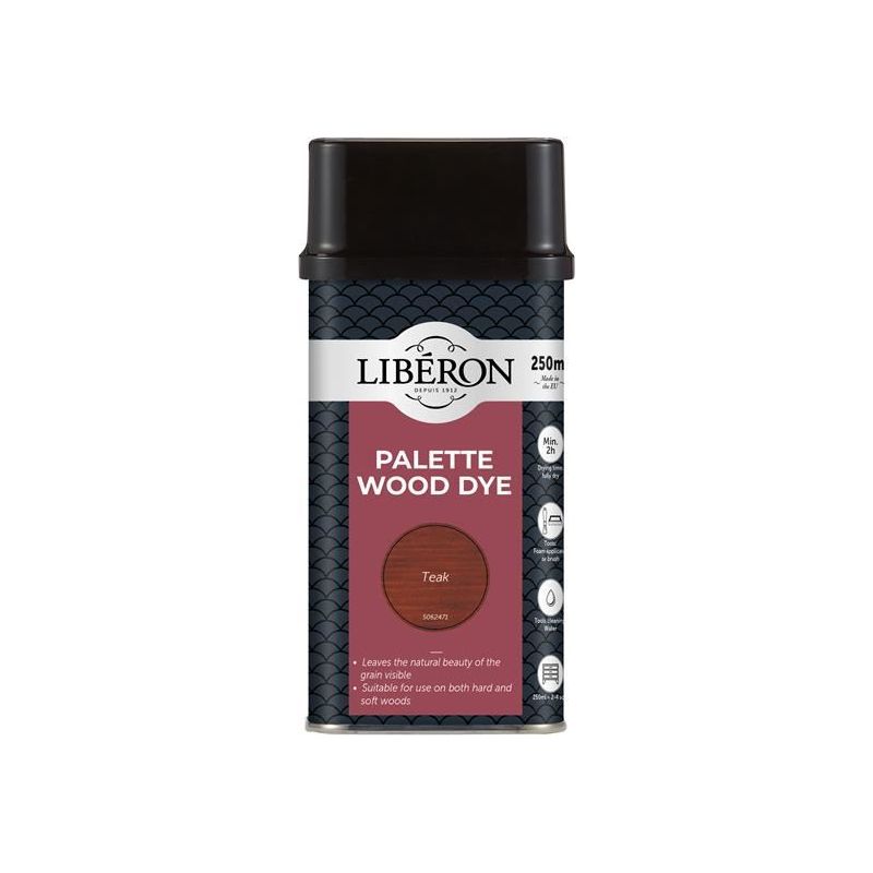 Liberon Palette Wood Dye Teak 250ml Liberon - RockBottom Northampton
