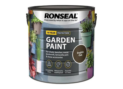 Ronseal Garden Paint English Oak 2.5 litre Ronseal - RockBottom Nothampton