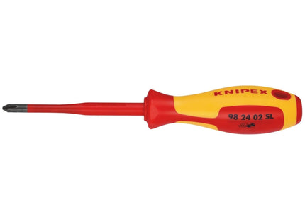 Draper Knipex 98 24 02 SL VDE Insulated Phillips Screwdriver PH2 x 100mm - Slim Draper - Town Tools