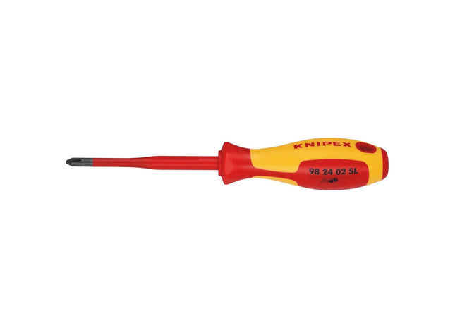 Draper Knipex 98 24 02 SL VDE Insulated Phillips Screwdriver PH2 x 100mm - Slim Draper - Town Tools