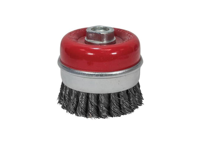 Faithfull Wire Cup Brush Twist Knot 80mm M14x2, 0.50mm Steel Wire Faithfull - RockBottom Northampton