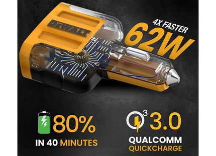 Dewalt Telecoms 4-Port Mobile USB PD Charger 60W DEWALT Telecoms - RockBottom Northampton