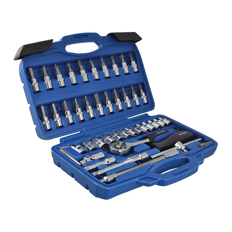 Bluespot Tools 1/4in Square Drive Socket & Bit Set, 46 Piece BlueSpot Tools - RockBottom Northampton
